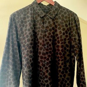All Saints Waka LS Shirt Button Down Spotted (M)